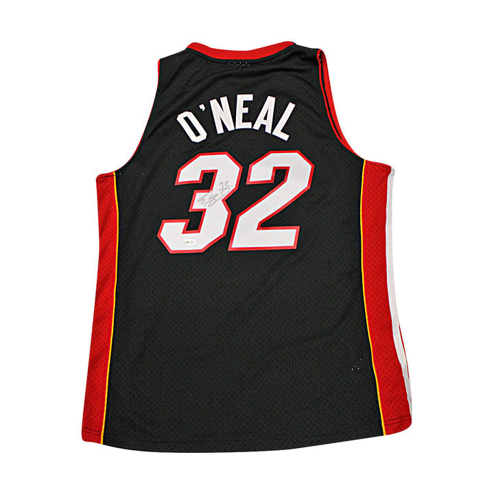 Shaquille O'Neal Miami Heat Autographed Mitchell & Ness Swingman Jersey JSA COA