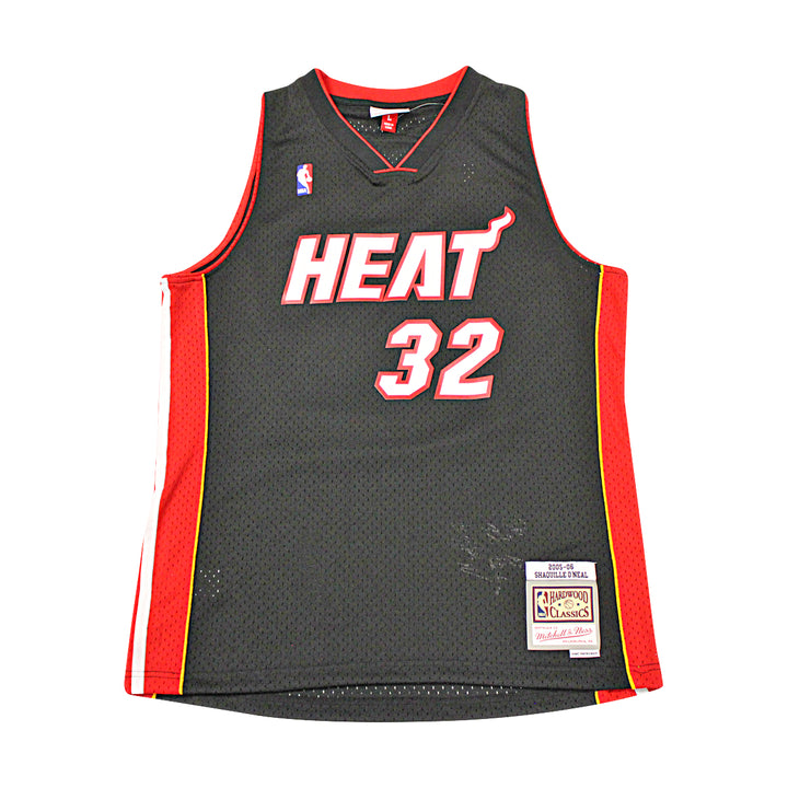 Shaquille O'Neal Miami Heat Autographed Mitchell & Ness Swingman Jersey JSA COA