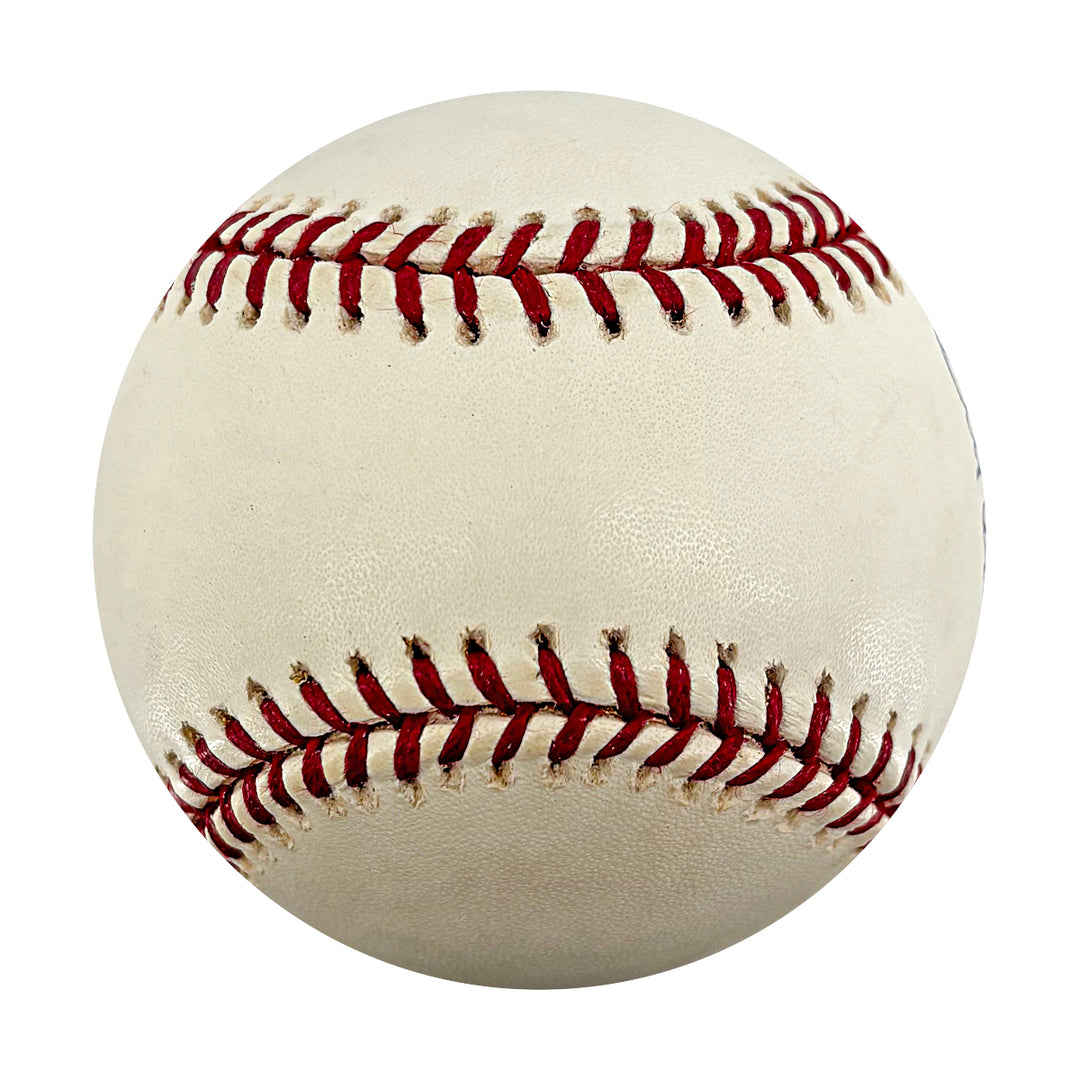 Berra Larsen Yankees Signed Inscribed 100th Anniversary Baseball JSA COA