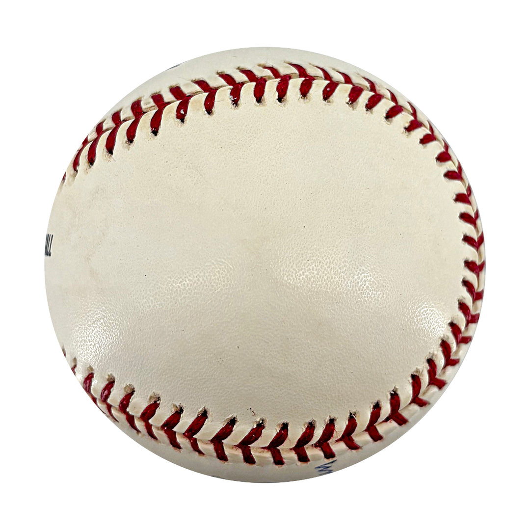 Berra Larsen Yankees Signed Inscribed 100th Anniversary Baseball JSA COA