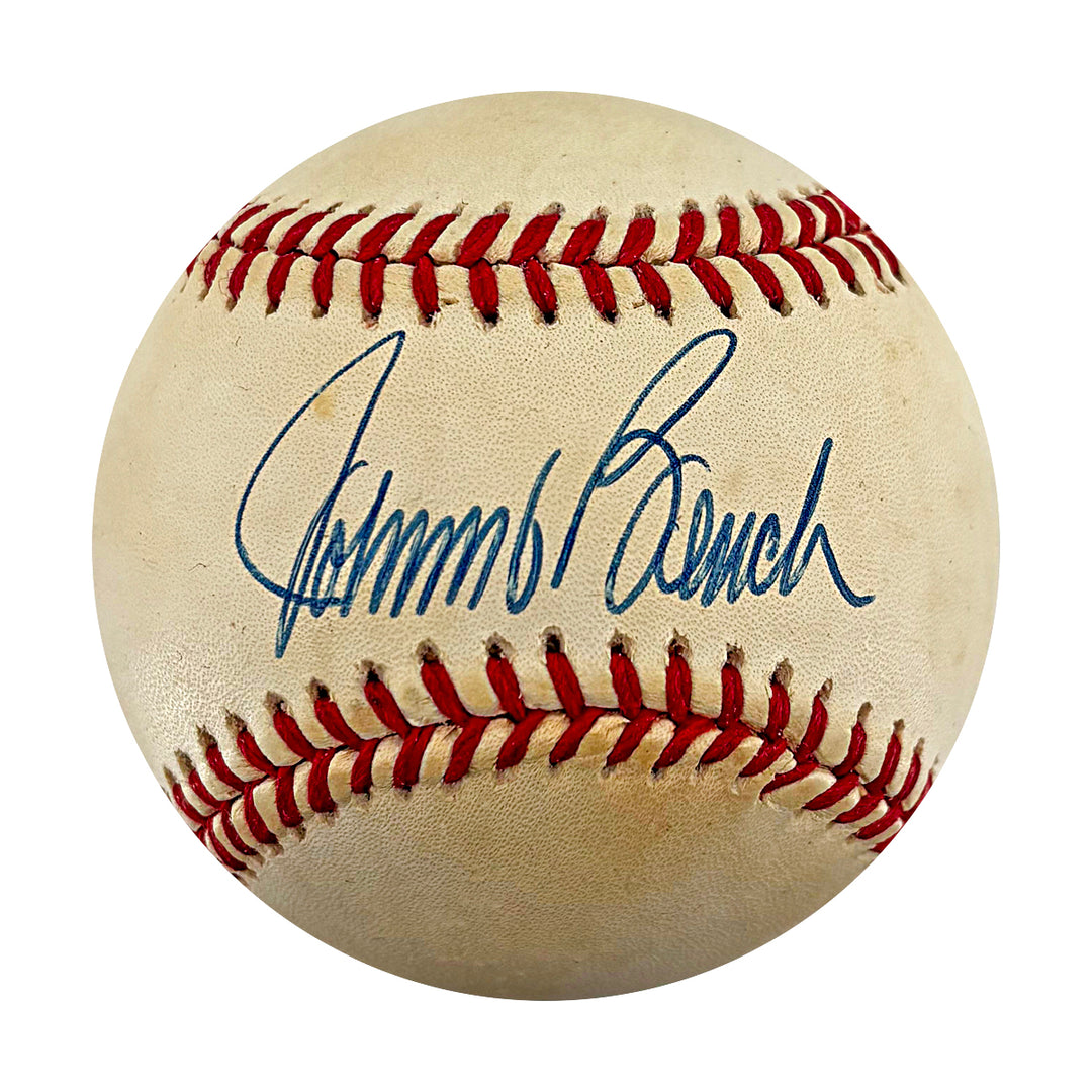 Johnny Bench Cincinnati Reds Autographed ONL Baseball JSA COA