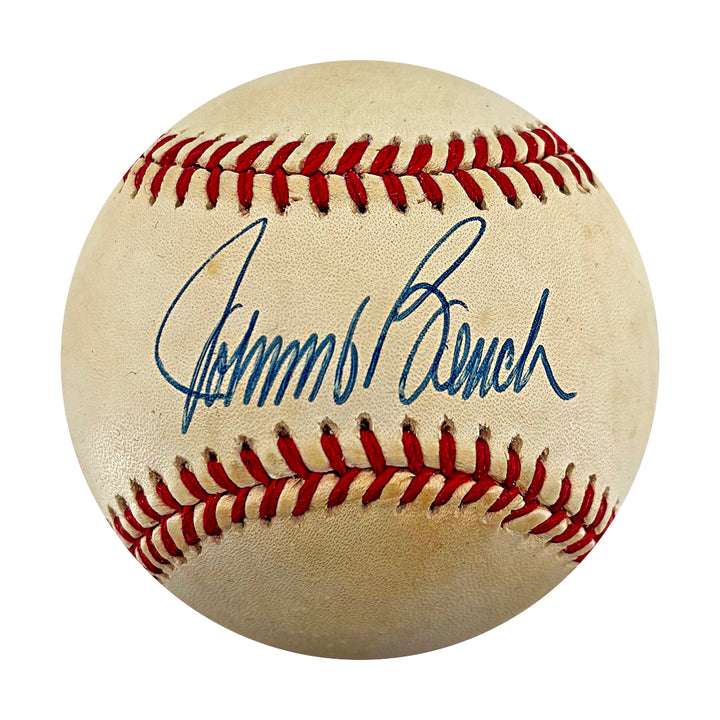 Johnny Bench Cincinnati Reds Autographed ONL Baseball JSA COA