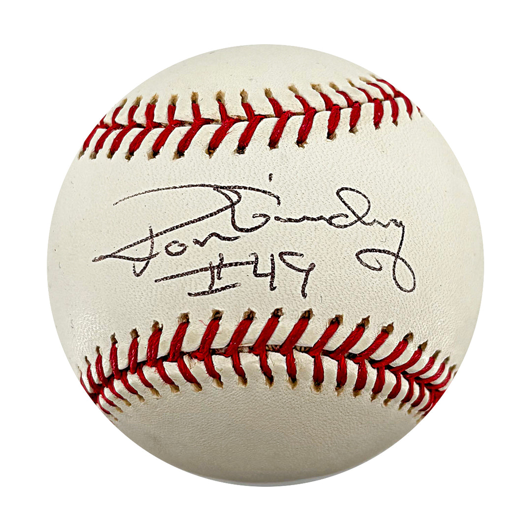 Ron Guidry New York Yankees Autographed 2000 World Series Logo Baseball JSA COA