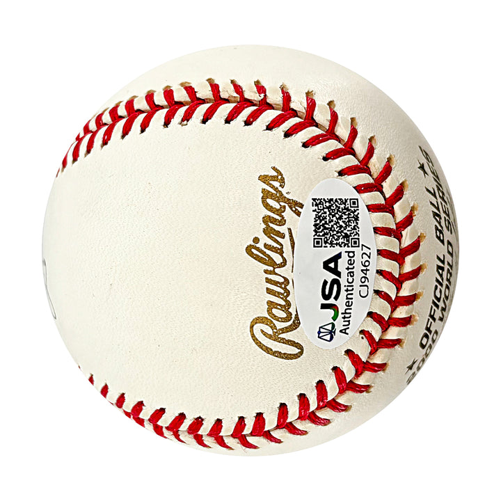 Ron Guidry New York Yankees Autographed 2000 World Series Logo Baseball JSA COA