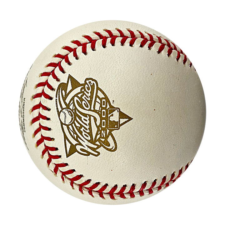 Ron Guidry New York Yankees Autographed 2000 World Series Logo Baseball JSA COA