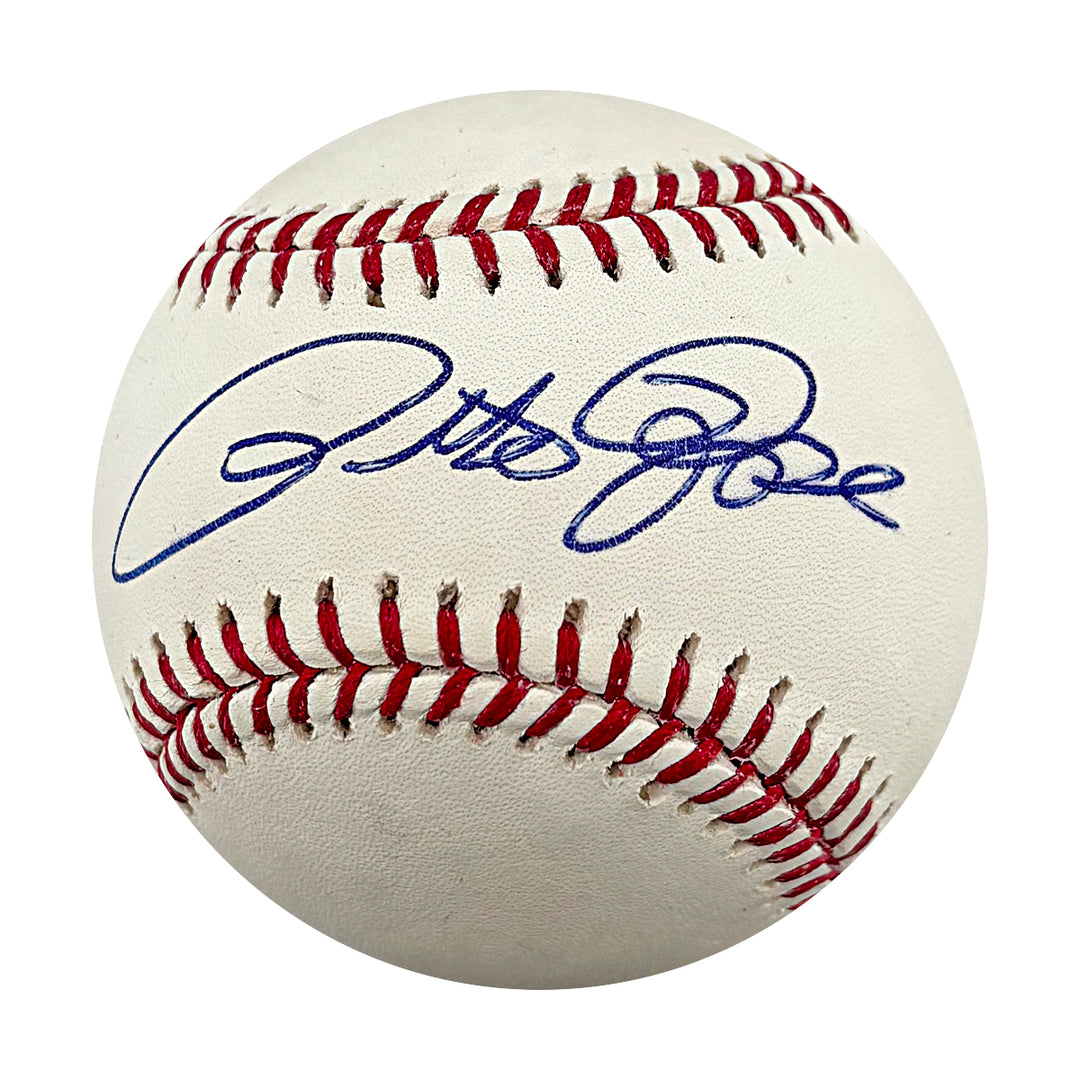 Pete Rose Reds Phillies Autographed OMLB Baseball JSA COA #CJ94635