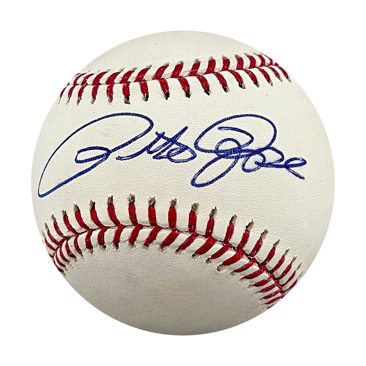 Pete Rose Reds Phillies Autographed OMLB Baseball JSA COA #CJ94635