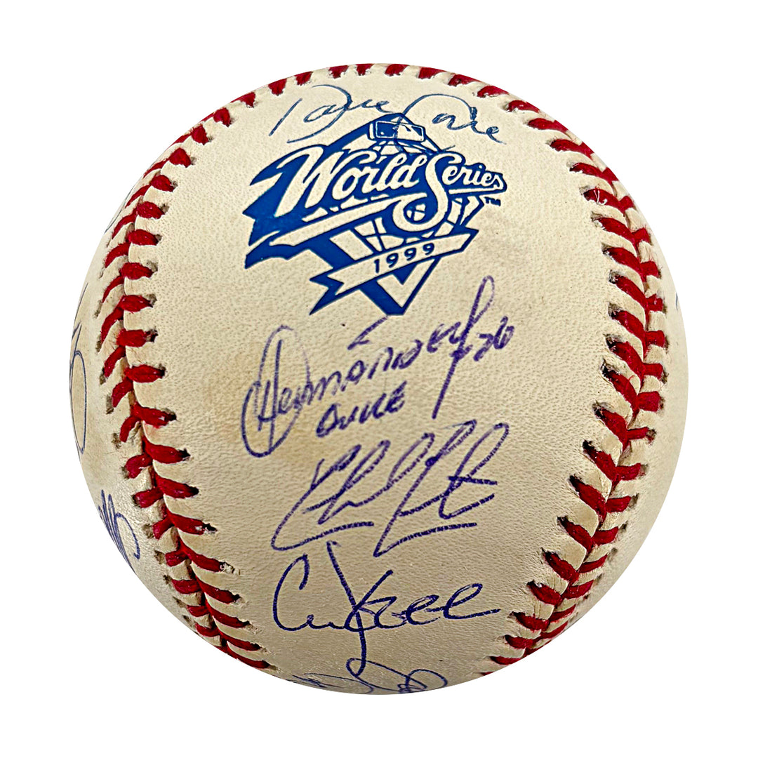 Jeter Rivera Torre Yankees 1999 Multi Signed WS Baseball 21 Autos LE/250 JSA LOA
