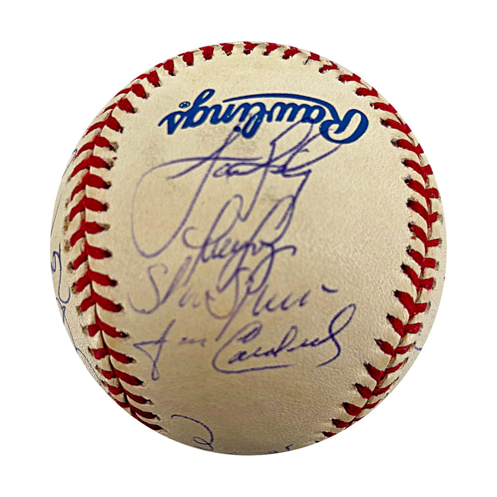Jeter Rivera Torre Yankees 1999 Multi Signed WS Baseball 21 Autos LE/250 JSA LOA