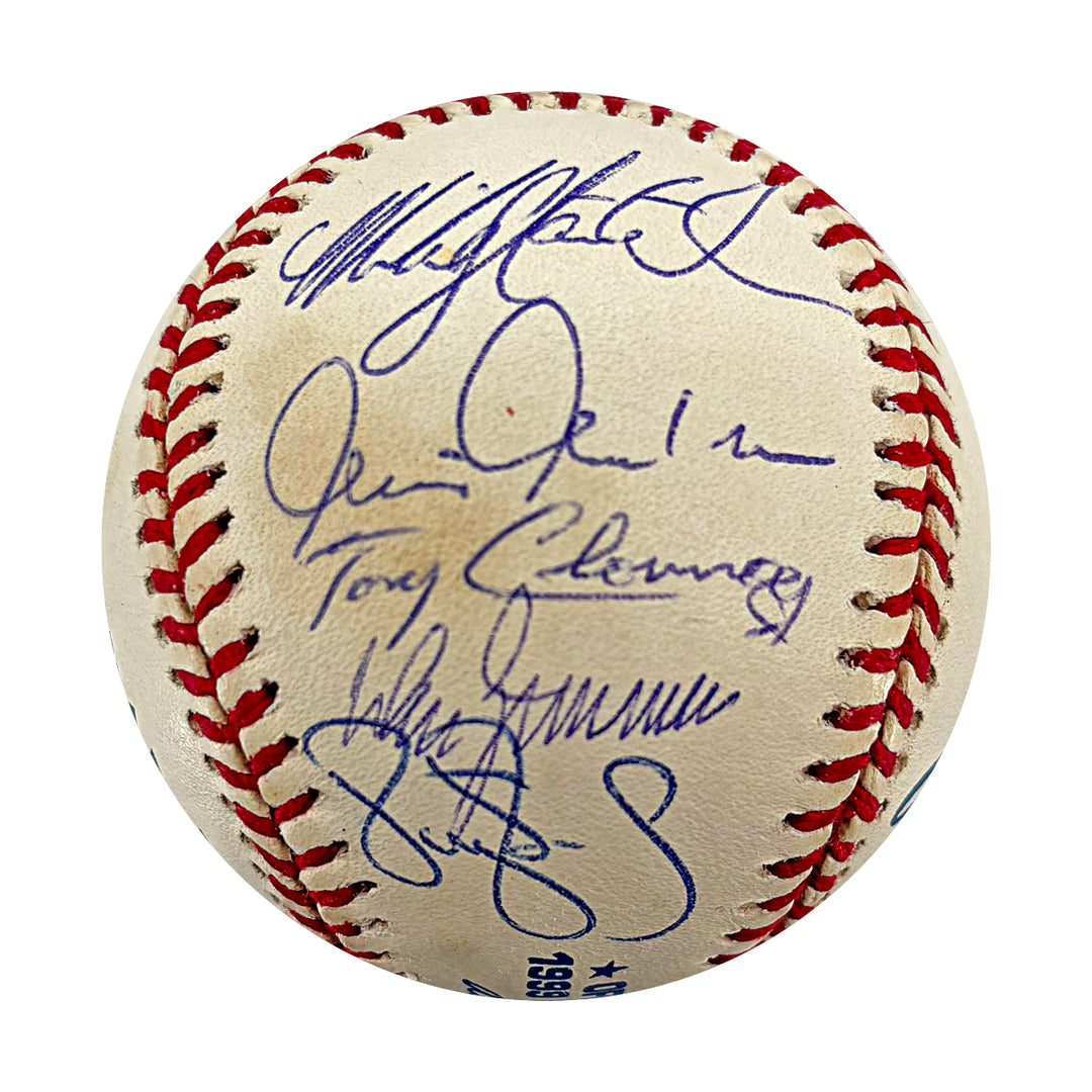 Jeter Rivera Torre Yankees 1999 Multi Signed WS Baseball 21 Autos LE/250 JSA LOA