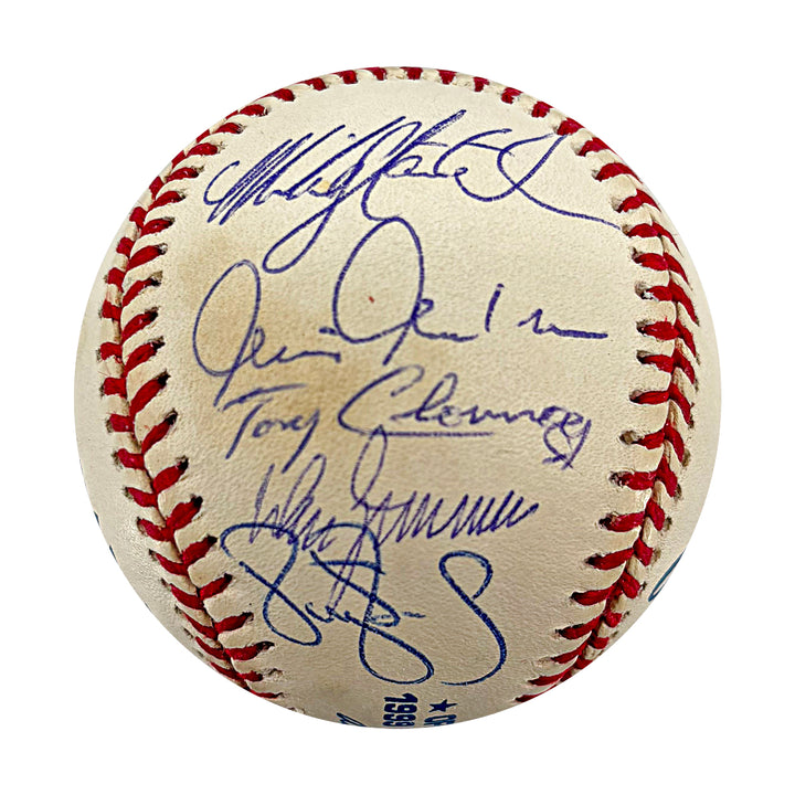 Jeter Rivera Torre Yankees 1999 Multi Signed WS Baseball 21 Autos LE/250 JSA LOA