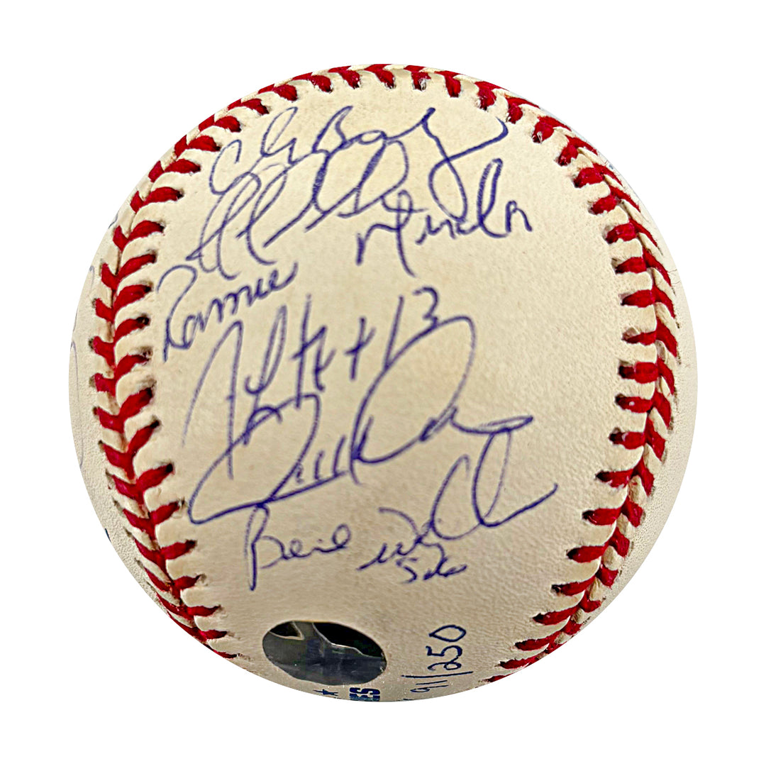 Jeter Rivera Torre Yankees 1999 Multi Signed WS Baseball 21 Autos LE/250 JSA LOA