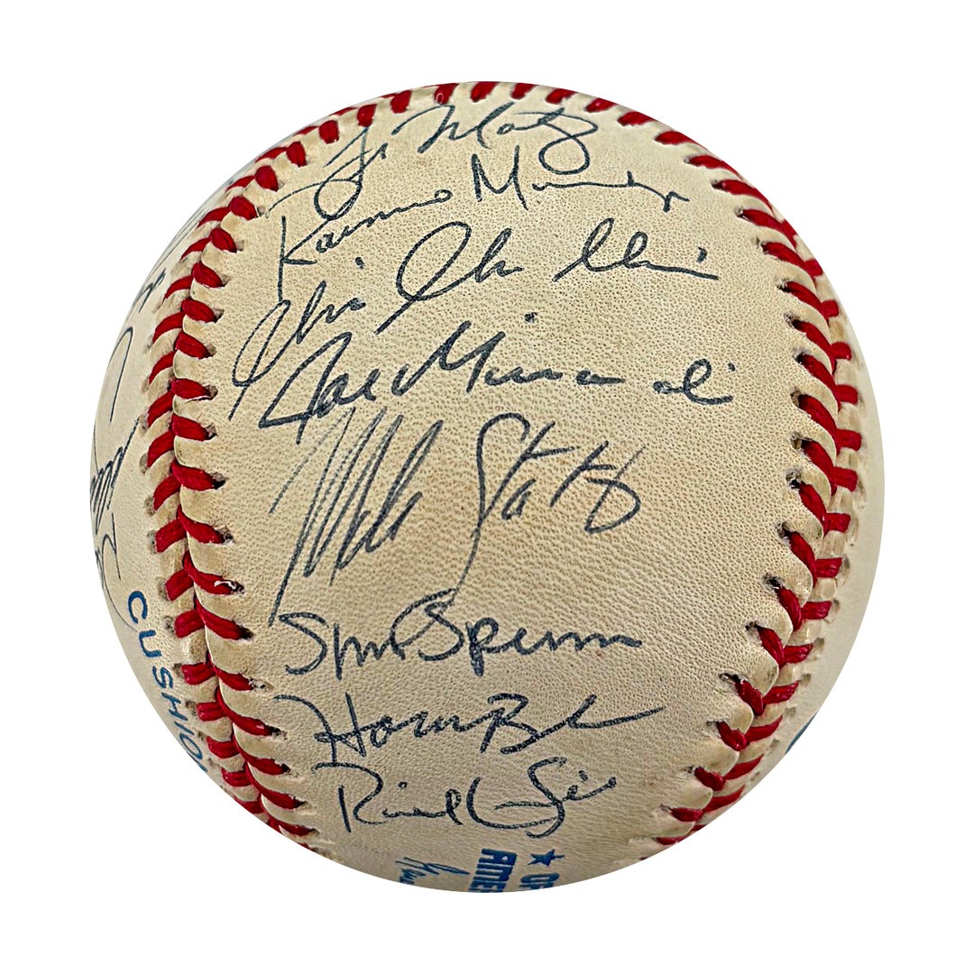 Jeter Rivera Torre Yankees 1998 Team Multi Signed OAL Baseball 28 Autos JSA LOA