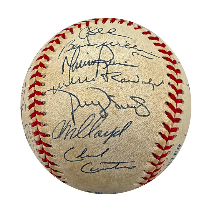 Jeter Rivera Torre Yankees 1998 Team Multi Signed OAL Baseball 28 Autos JSA LOA