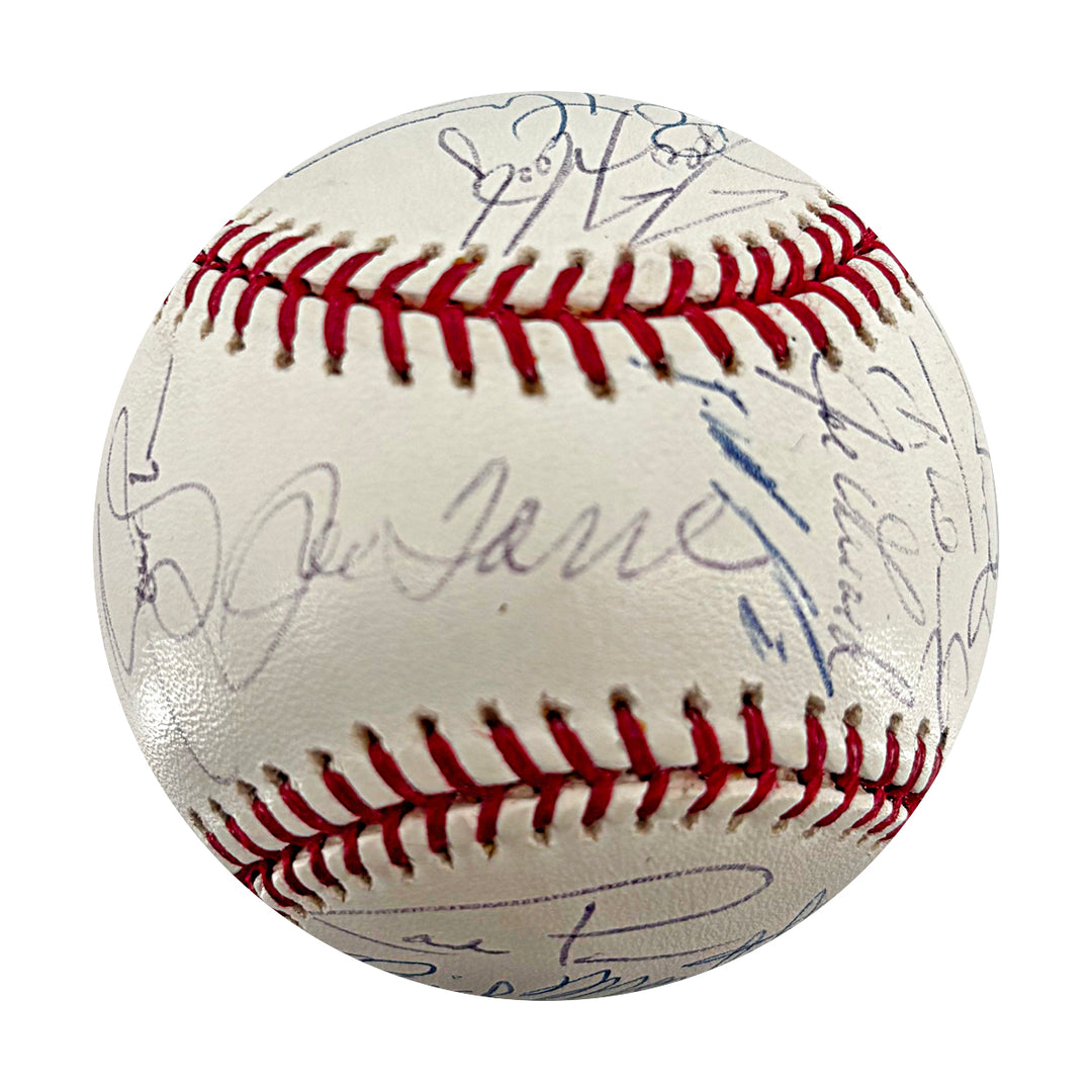 Jeter Rivera Torre Yankees 2005 Team Multi Signed OMLB Baseball JSA LOA