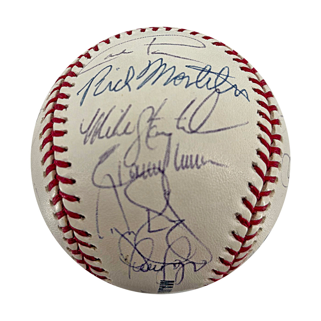 Jeter Rivera Torre Yankees 2005 Team Multi Signed OMLB Baseball JSA LOA