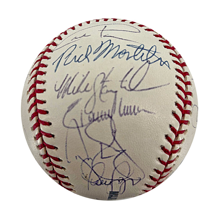 Jeter Rivera Torre Yankees 2005 Team Multi Signed OMLB Baseball JSA LOA