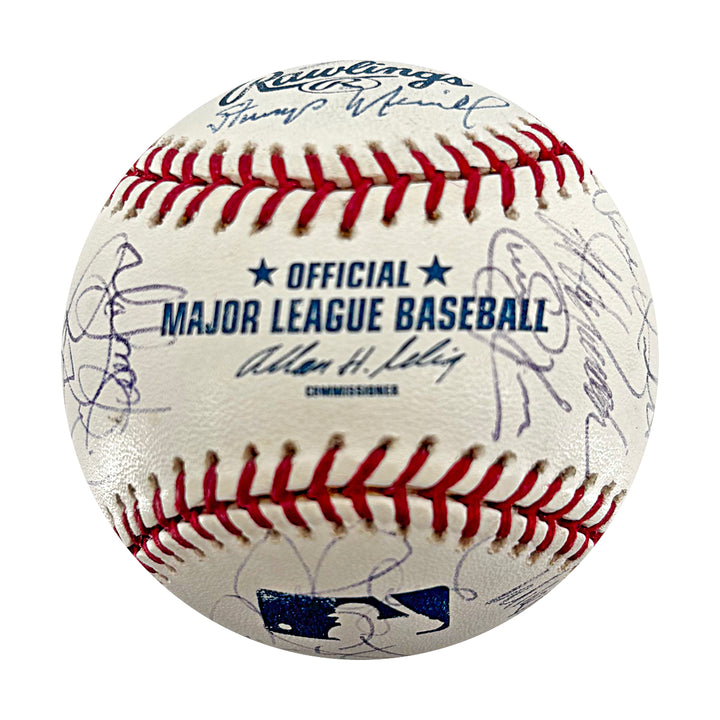 Jeter Rivera Torre Yankees 2005 Team Multi Signed OMLB Baseball JSA LOA