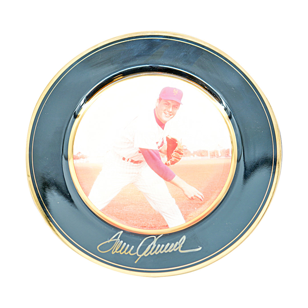 Tom Seaver New York Mets Autographed Porcelain Plate 9x9