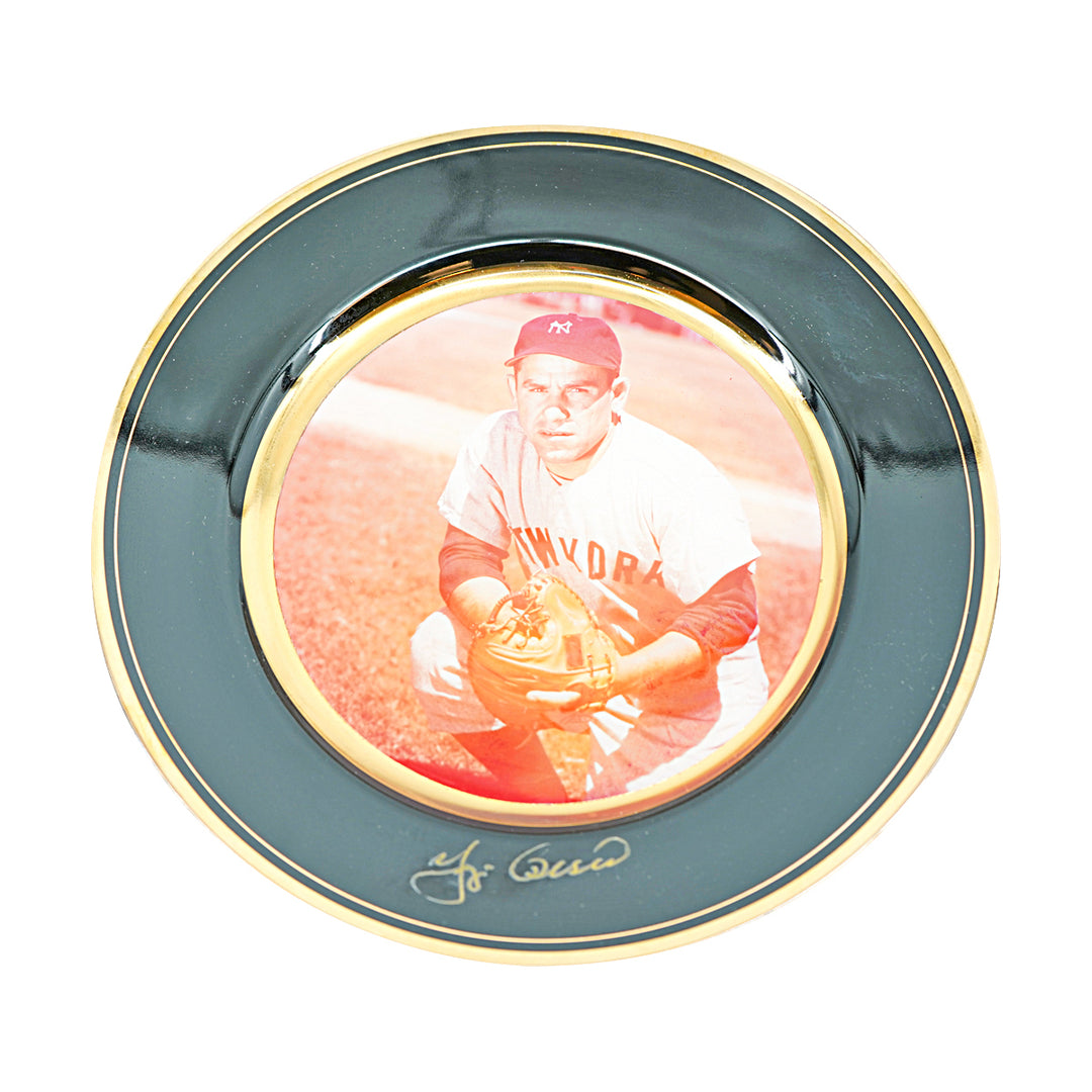 Yogi Berra New York Yankees Autographed Poreclain Plate 9x9 JSA COA