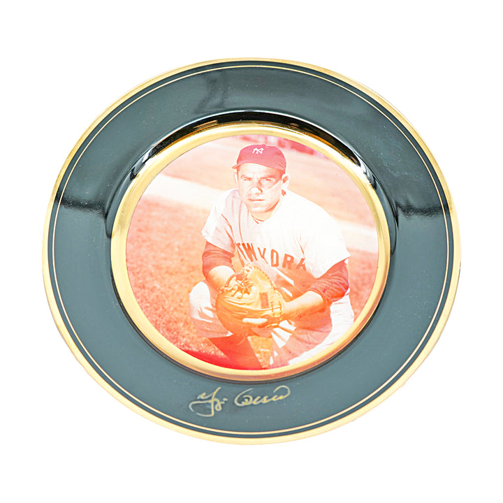 Yogi Berra New York Yankees Autographed Poreclain Plate 9x9 JSA COA