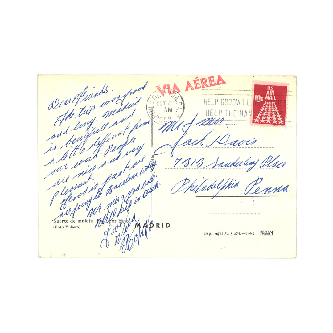 Roberto Clemente Pittsburgh Pirates Autographed Signed Hand Written Postcard JSA LOA