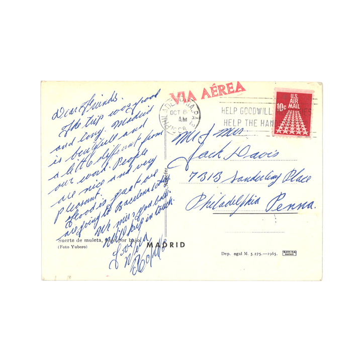 Roberto Clemente Pittsburgh Pirates Autographed Signed Hand Written Postcard JSA LOA
