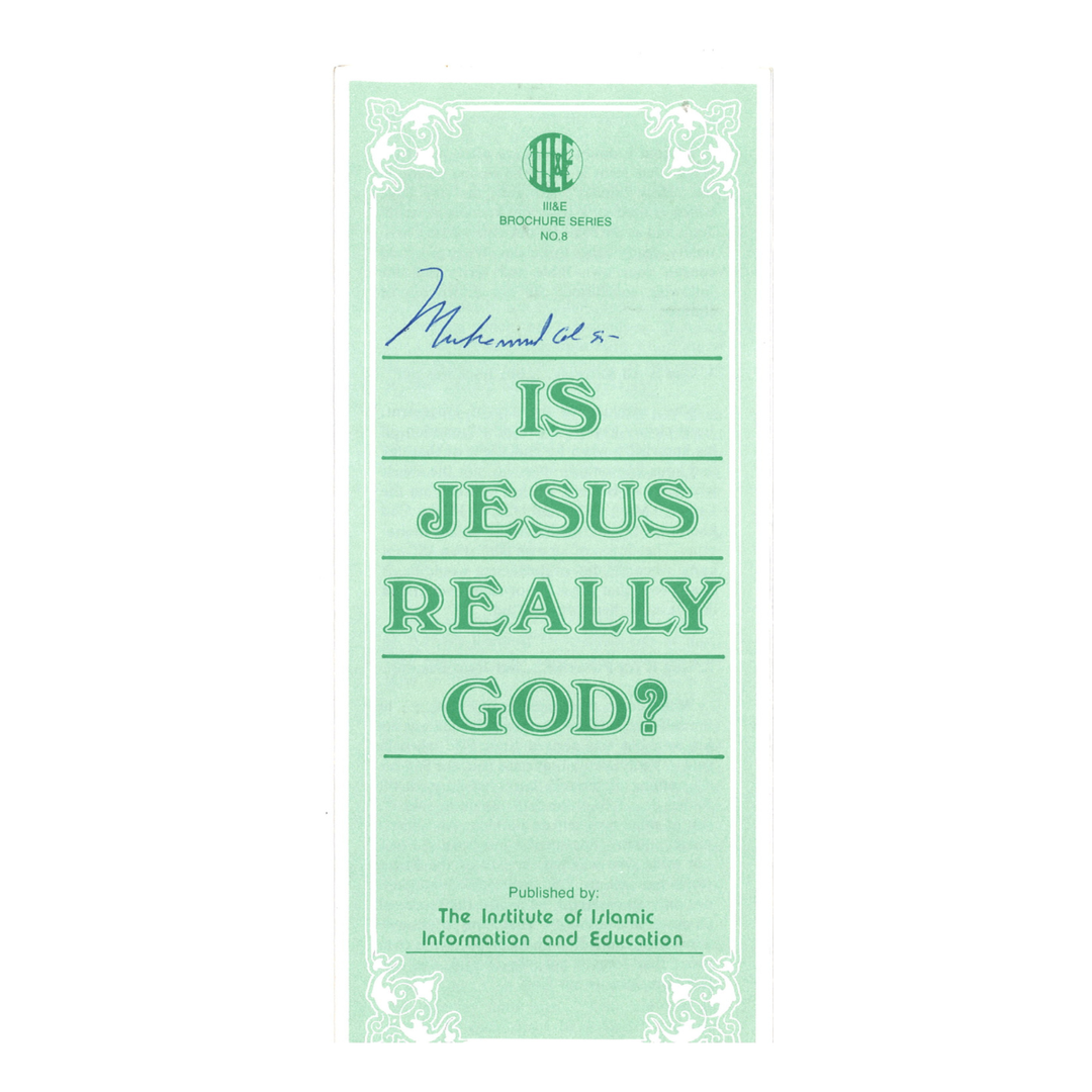 Muhammad Ali Autographed Islamic Church Brochure JSA LOA