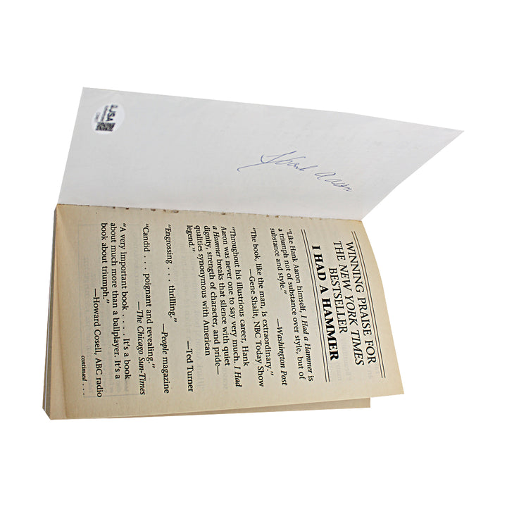 Hank Aaron Atlanta Braves Autographed The Hank Aaron Story Book JSA COA