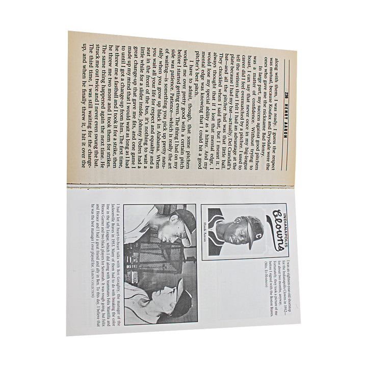Hank Aaron Atlanta Braves Autographed The Hank Aaron Story Book JSA COA