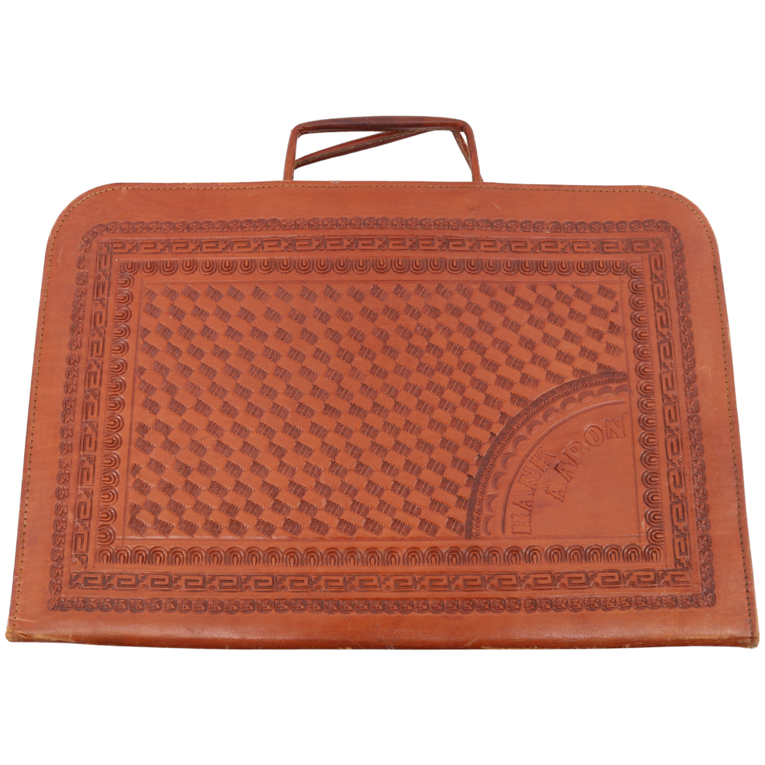 Hank Aaron Atlanta Braves Hand Made Leather Attache Bag