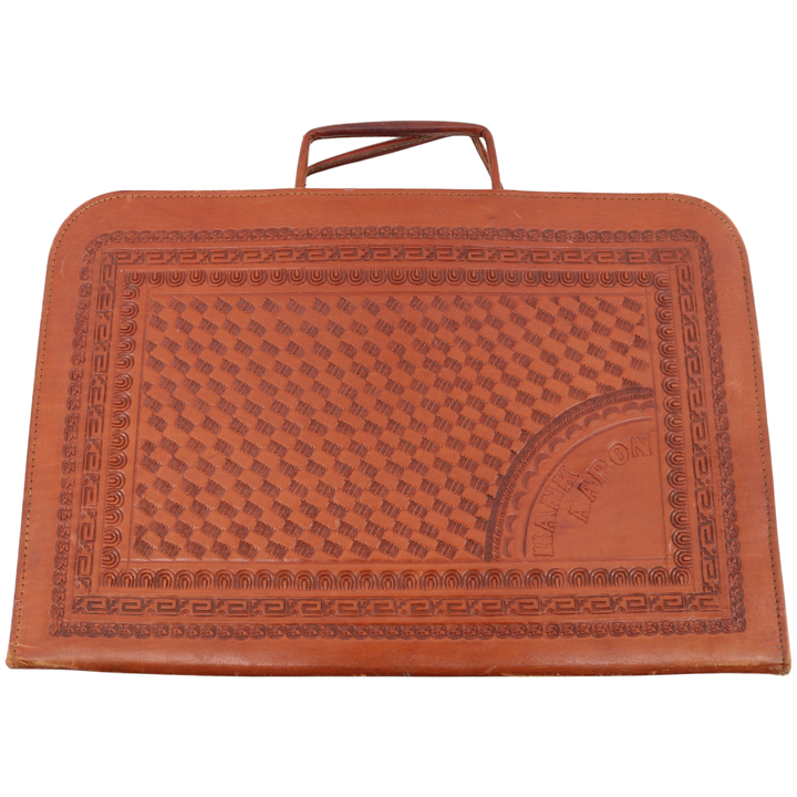 Hank Aaron Atlanta Braves Hand Made Leather Attache Bag