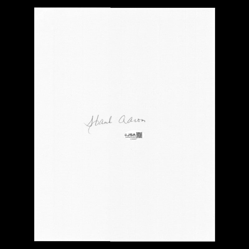 Hank Aaron Atlanta Braves Autographed 8x5x11 JSA COA #CJ94681