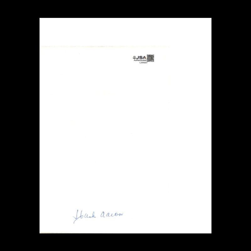 Hank Aaron Atlanta Braves Autographed 5x7 Cut JSA COA #CJ94697