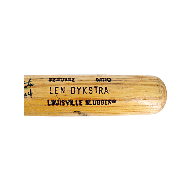 Lenny Dykstra New York Mets Autographed Signed Louisville Slugger Pro Model Bat (JSA COA)