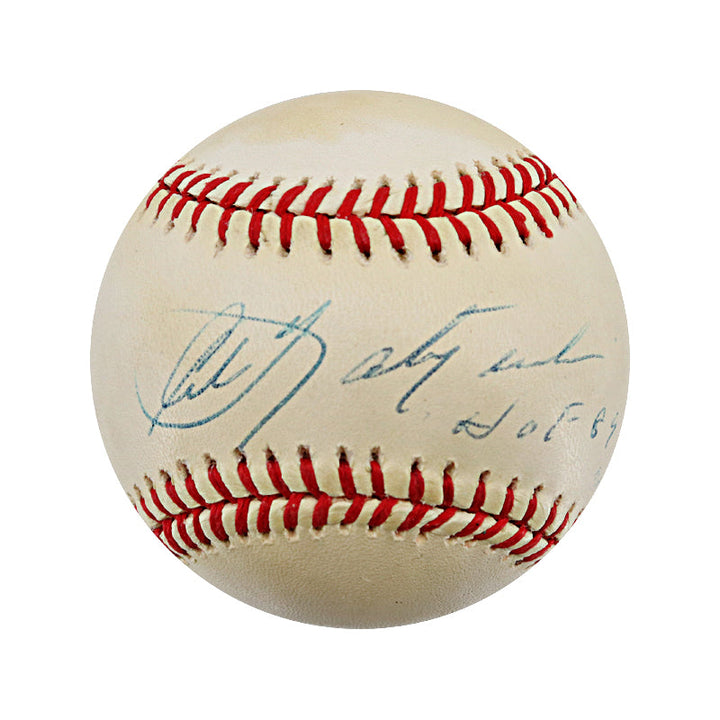 Carl Yastrzemski Boston Red Sox Autographed Signed Inscribed "HOF 89" Bobby Brown OAL Baseball (JSA COA)