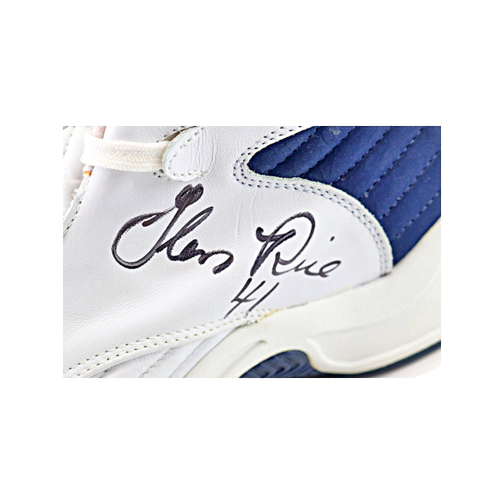 Glen Rice Heat Hornets Knicks Lakers Autographed Signed Fila Size 15 Sneaker (JSA COA)