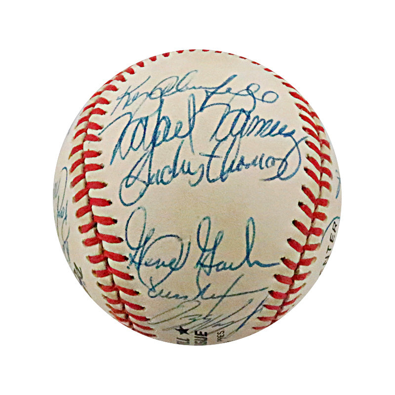 Ken Griffey Sr, Bruce Sutter, Rick Mahler 1986 Atlanta Braves Reunion Multi Signed Autographed Charles Feeney ONL Baseball (JSA LOA #YY86633)