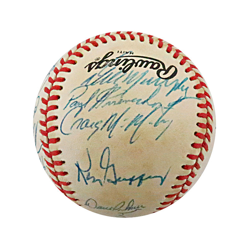 Ken Griffey Sr, Bruce Sutter, Rick Mahler 1986 Atlanta Braves Reunion Multi Signed Autographed Charles Feeney ONL Baseball (JSA LOA #YY86633)