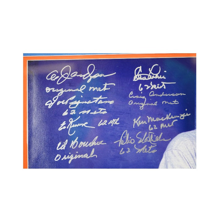 1962 New York Mets Team Signed Framed Casey Stengel Photo 16x20 PSA LOA