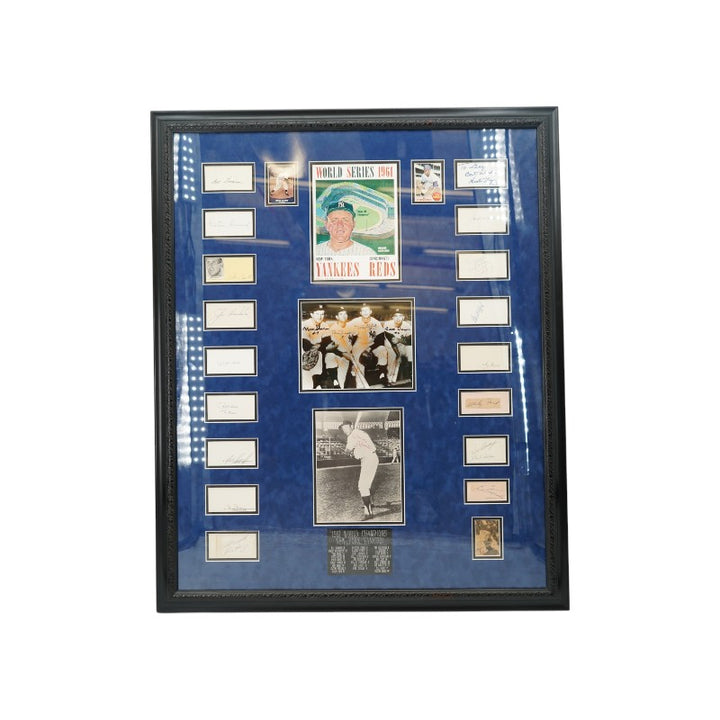 1961 New York Yankees Team Signed Cuts & Program 26 Autos PSA LOA