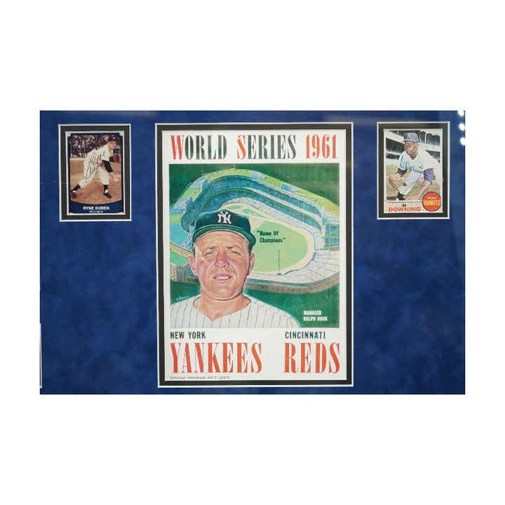 1961 New York Yankees Team Signed Cuts & Program Framed 36x44 Collage 26 Autos PSA LOA