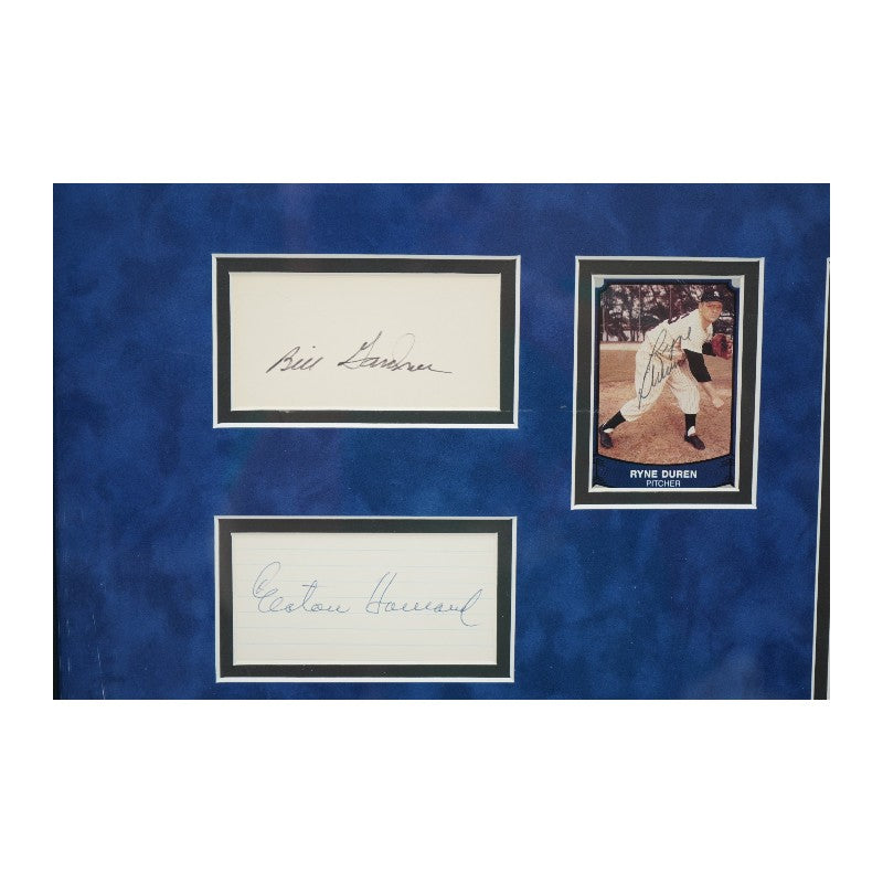 1961 New York Yankees Team Signed Cuts & Program Framed 36x44 Collage 26 Autos PSA LOA