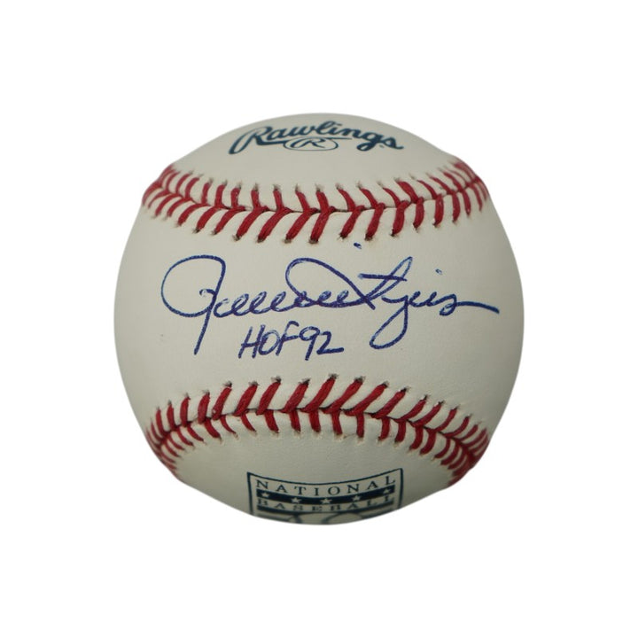 Rollie Fingers Athletics Padres Brewers Signed HOF Logo Baseball PSA Holo