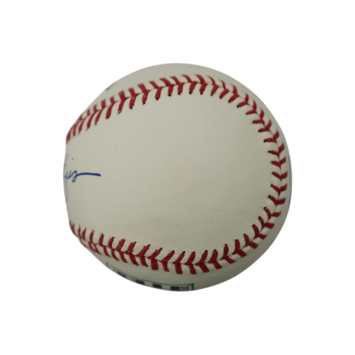 Rollie Fingers Athletics Padres Brewers Signed HOF Logo Baseball PSA Holo