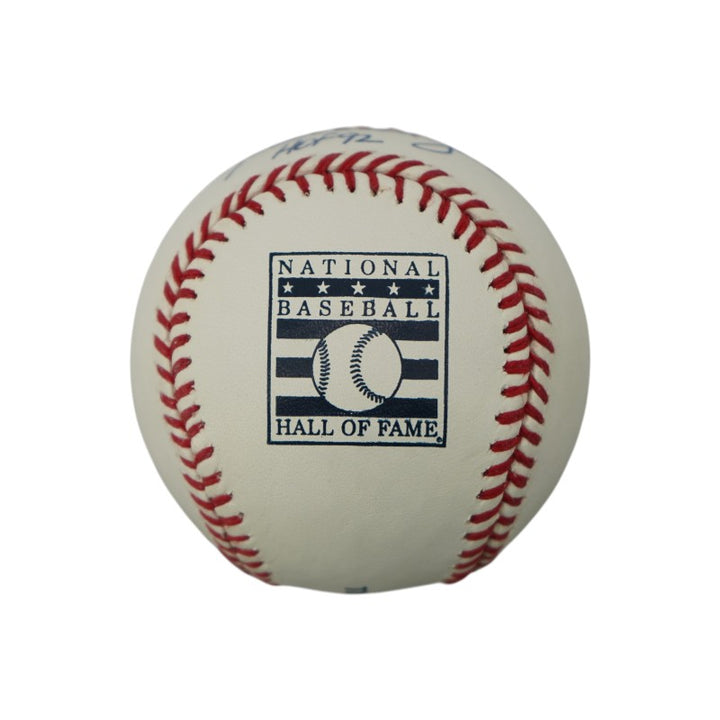 Rollie Fingers Athletics Padres Brewers Signed HOF Logo Baseball PSA Holo
