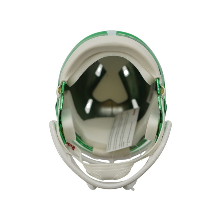 Carl Banks Michigan State University Signed Chrome Green Mini Helmet JSA COA
