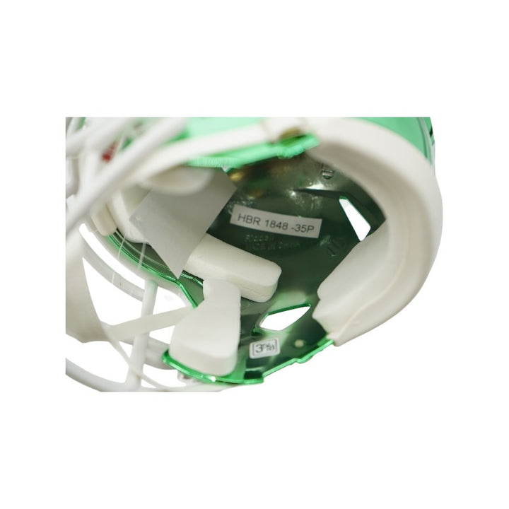 Carl Banks Michigan State University Signed Chrome Green Mini Helmet JSA COA