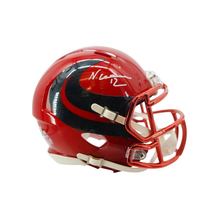 Nico Collins Houston Texans Autographed Speed Mini Helmet Beckett Holo