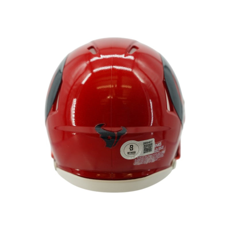 Nico Collins Houston Texans Autographed Speed Mini Helmet Beckett Holo